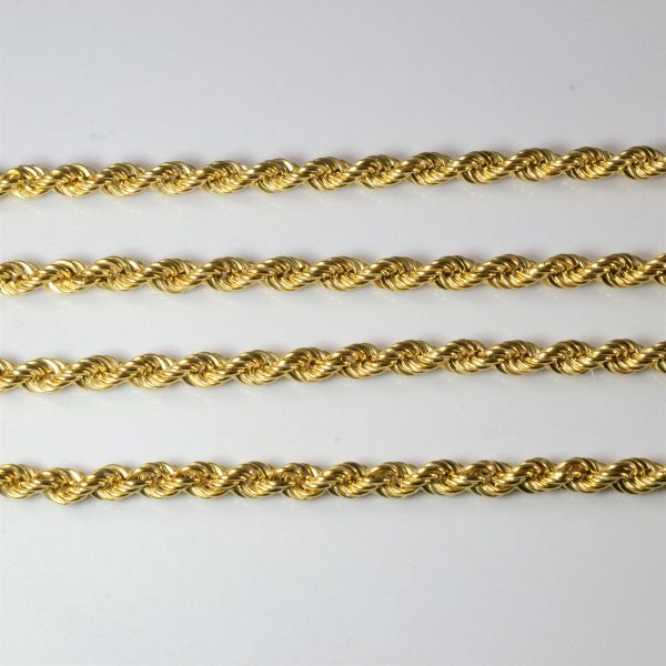 18k Yellow Gold Rope Chain | 28 | Online now