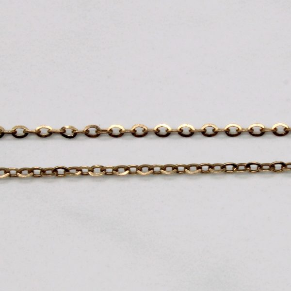 10k Yellow Gold Oval Link Chain | 22  | For Sale