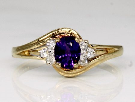 Amethyst & Diamond Ring | 0.30ct, 0.06ctw | SZ 6.5 | Discount