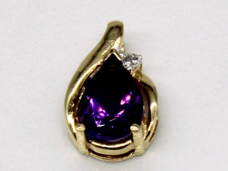 Amethyst & Diamond Pendant | 1.00ct, 0.01ct | Cheap