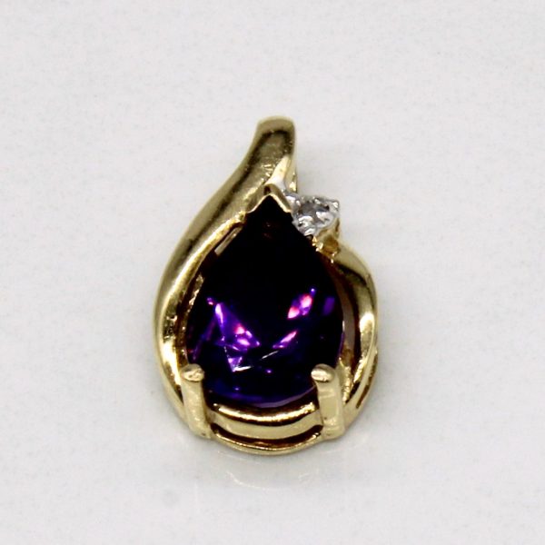 Amethyst & Diamond Pendant | 1.00ct, 0.01ct | Cheap