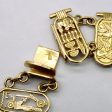 20k Yellow Gold Egyptian Hieroglyphic Bracelet | 7.5  | Sale