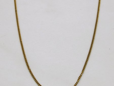 8k Yellow Gold Curb Chain | 24  | Online Hot Sale