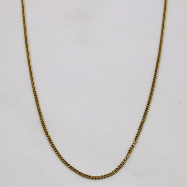 8k Yellow Gold Curb Chain | 24  | Online Hot Sale