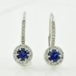 Blue Sapphire & Diamond Shepard s Hook Earrings | 0.44ctw, 0.20ctw | Online now