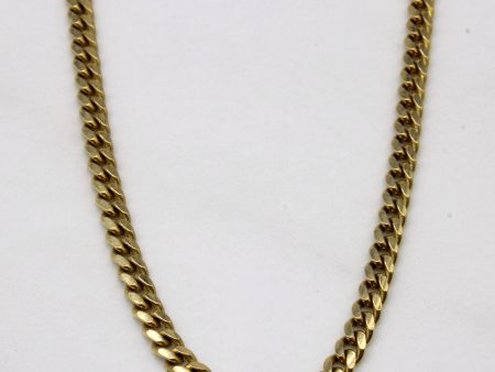 14k Yellow Gold Curb Link Chain | 18  | For Sale