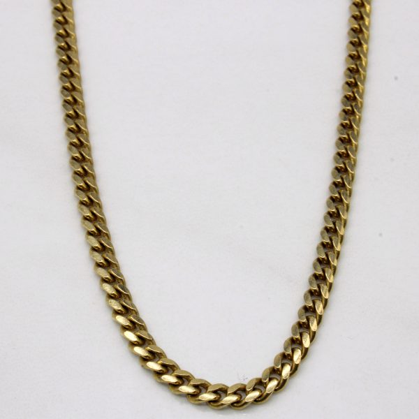 14k Yellow Gold Curb Link Chain | 18  | For Sale