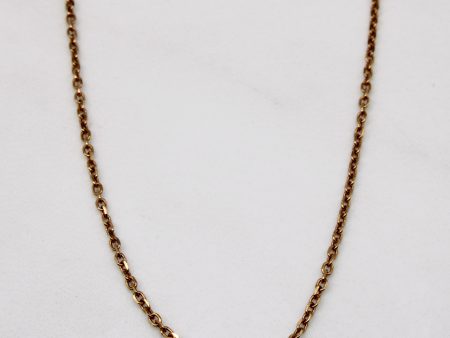 14k Rose Gold Square Link Chain | 18  | Online now