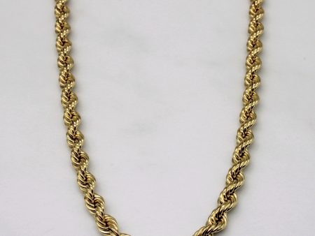 10k Yellow Gold Rope Chain | 28  | For Discount