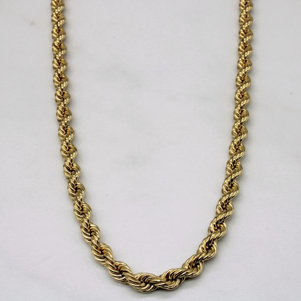 10k Yellow Gold Rope Chain | 28  | For Discount