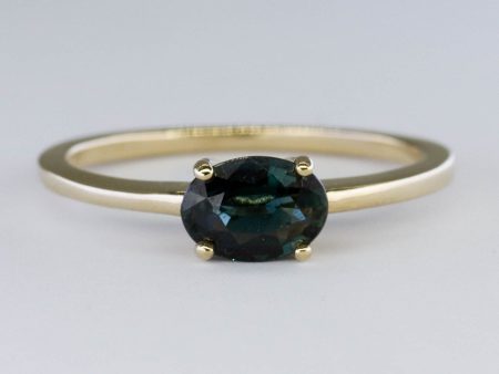 100 Ways  East West Oval Teal Sapphire Ring | 0.82 ct | SZ 6.75 | Discount