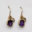 Amethyst & Diamond Drop Earrings | 0.70ctw, 0.25ctw | on Sale