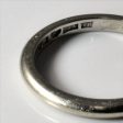 1969 Hallmarked 18k White Gold Band | SZ 8.5 | For Sale