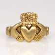 9k Yellow Gold Claddagh Ring | SZ 6 | Hot on Sale