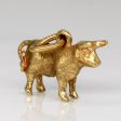 18k Yellow Gold Bull Pendant on Sale