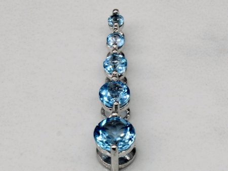 Blue Topaz 10k Drop Pendant | 0.85ctw | Online