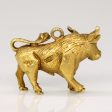 9k Yellow Gold Bull Charm Online Hot Sale