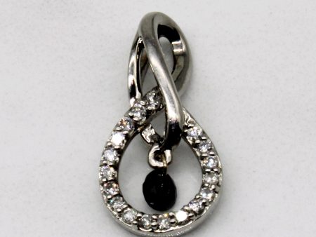 White & Black Diamond Pendant | 0.05ctw, 0.05ct | Online Sale