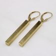 14k Yellow Gold Colum Earrings on Sale