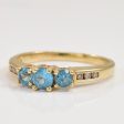 Blue Topaz & Diamond Ring | 0.40ctw, 0.06ctw | SZ 5.5 | on Sale