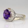 Amethyst & Diamond Cocktail Ring | 2.55ct, 0.50ctw | SZ 6 | Discount