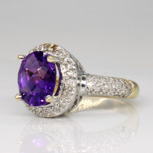 Amethyst & Diamond Cocktail Ring | 2.55ct, 0.50ctw | SZ 6 | Discount