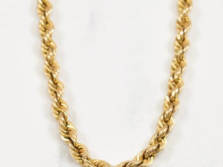 10k Yellow Gold Rope Chain | 18.25  | Online Hot Sale