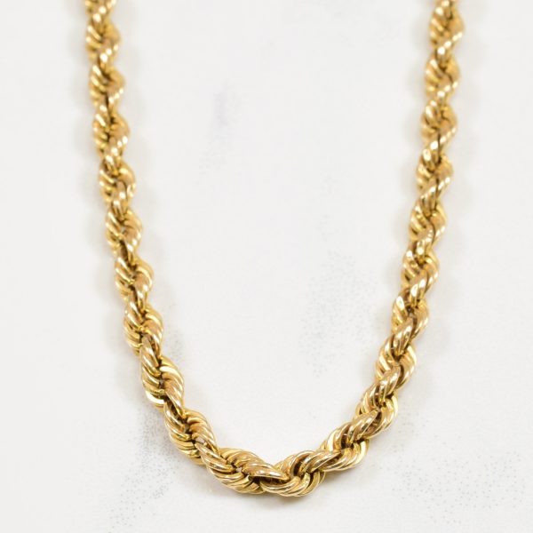 10k Yellow Gold Rope Chain | 18.25  | Online Hot Sale