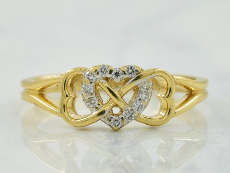 Diamond Heart Ring | 0.09ctw | SZ 9 | For Cheap