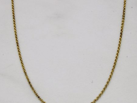 14k Yellow Gold Circle Link Chain | 17  | Cheap