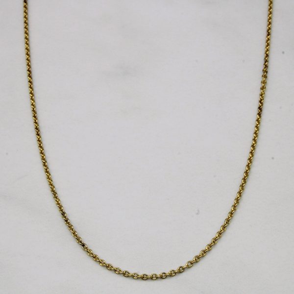 14k Yellow Gold Circle Link Chain | 17  | Cheap