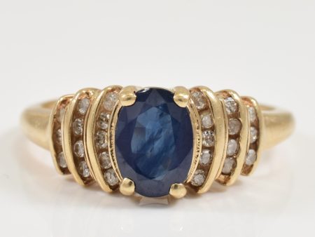 Blue Sapphire & Diamond Ring | 1.00ct, 0.24ctw | SZ 6.75 | Online