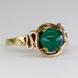 Antique Victorian Chrysoprase Cabochon Snake 14k Ring | 1.8ctw | SZ 7.5 | Hot on Sale