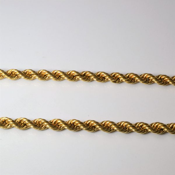 18k Yellow Gold Rope Chain | 20  | Cheap