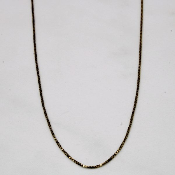 18k Yellow Gold Box Link Chain | 18  | Online Hot Sale