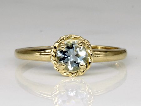 Aquamarine Solitaire Ring | 0.29ct | SZ 6.5 | Discount