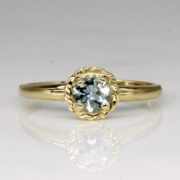 Aquamarine Solitaire Ring | 0.29ct | SZ 6.5 | Discount