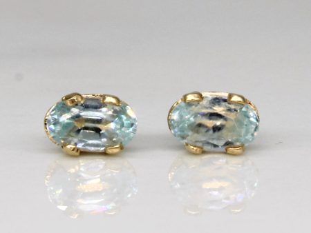 Blue Topaz Stud Earrings | 0.50ctw | Online now