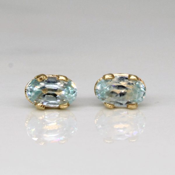 Blue Topaz Stud Earrings | 0.50ctw | Online now