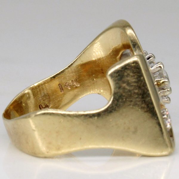 Abstract Diamond Ring | 0.23ctw | SZ 6.25 | For Sale