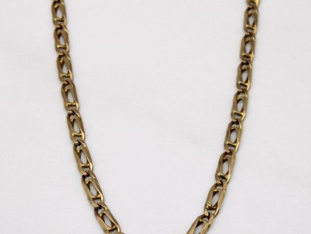 9k Yellow Gold Modified Anchor Link Chain | 18  | Sale