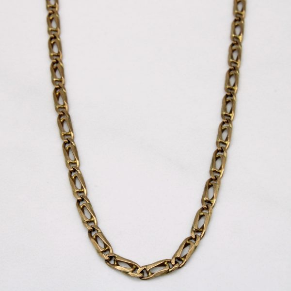 9k Yellow Gold Modified Anchor Link Chain | 18  | Sale