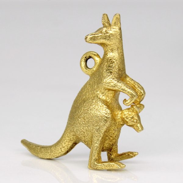 9k Yellow Gold Kangaroo Charm Cheap