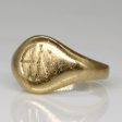 9k Yellow Gold  A.N.  Signet Ring | SZ 5.25 | on Sale