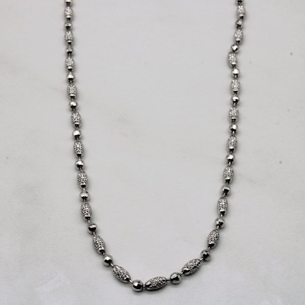 14k White Gold Necklace | 15  | Online Sale