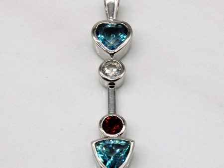 Blue Topaz & Diamond Pendant | 2.00ctw, 0.25ct | Hot on Sale