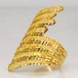 14k Yellow Gold Lattice Contour Ring | SZ 8.25 | Supply