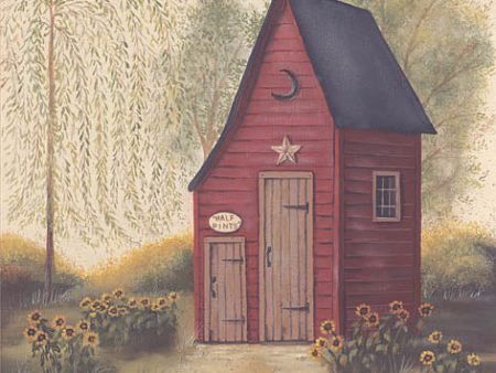 BR298 - Folk Art Outhouse II - 12x12 For Sale