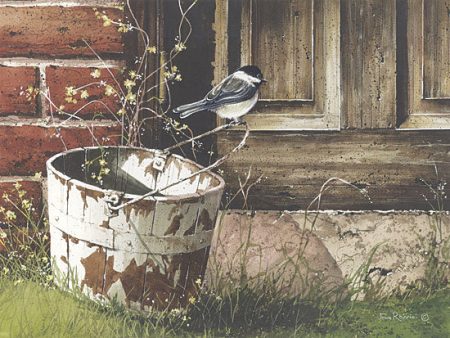 JR202 - Chickadee at the Door - 16x12 Online Hot Sale