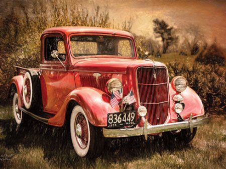 RLV345 - Little Red Truck - 18x12 Discount